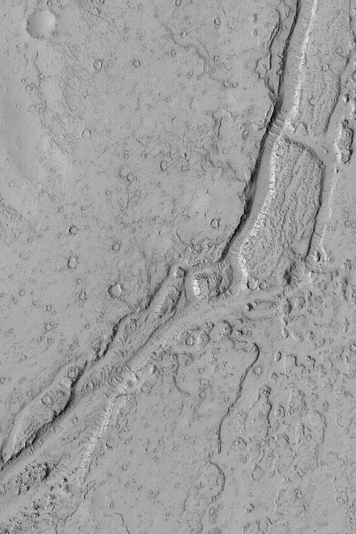NASA image: Valley Near Phlegra Dorsa