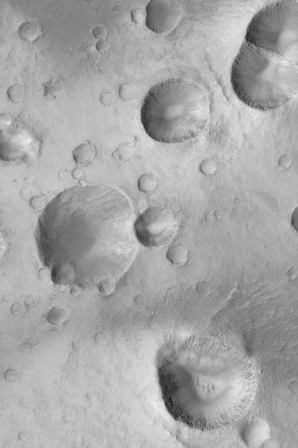 NASA image: Crater Cluster