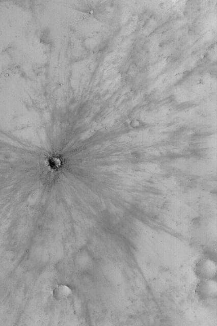 NASA image: Fresh Impact Crater