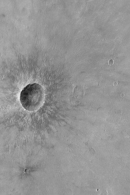 NASA image: Crater in Syrtis Major