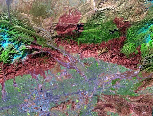 NASA image: Old Fire/Grand Prix Fire, California