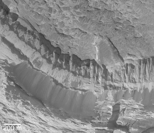 NASA image: Rocks Exposed on Slope in Aram Chaos