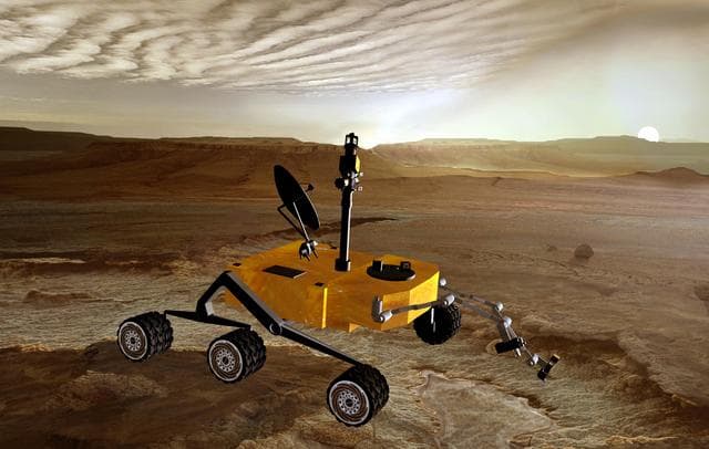 NASA image: Mars Science Laboratory at Sunset Artist Concept
