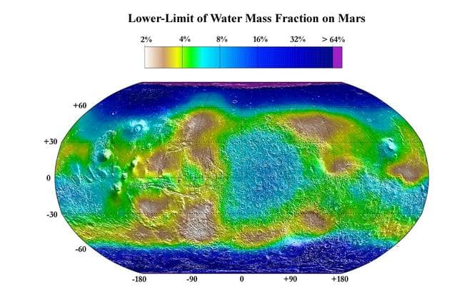 NASA image: Water Mass Map from Neutron Spectrometer
