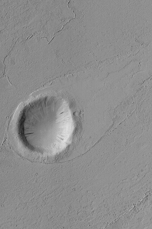 NASA image: Crater in Marte Vallis