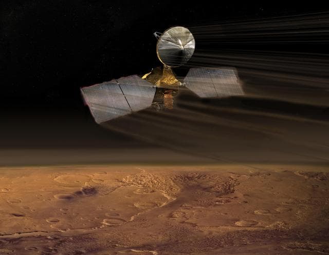 NASA image: Mars Reconnaissance Orbiter Aerobraking Artist Concept