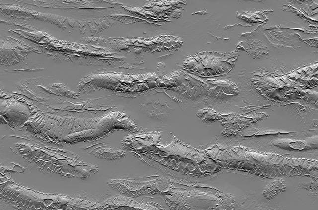NASA image: Zagros Mountains, Iran, SRTM Shaded Relief