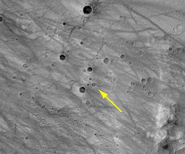 NASA image: Approximate Location of Spirit