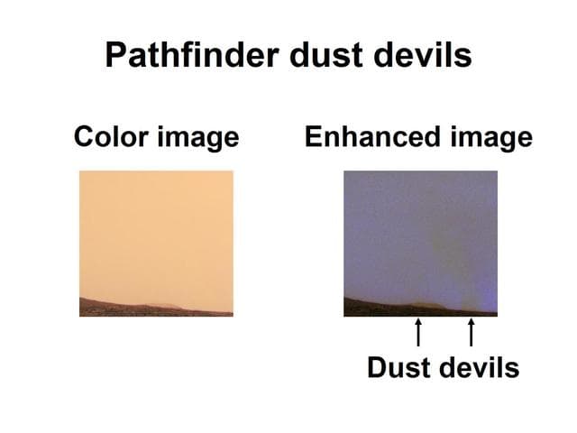 NASA image: Pathfinder Spies Dust Devils