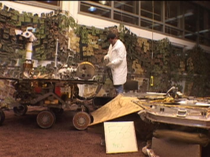NASA image: Rover Rehearses Roll-Off at JPL