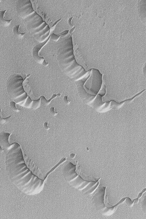 NASA image: Frosty North Polar Dunes