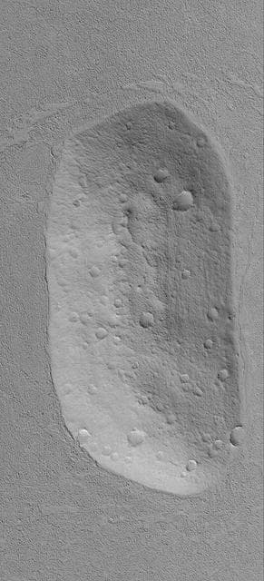 NASA image: Cratered Hill in Amazonis