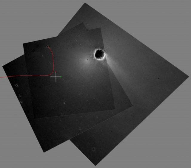 NASA image: Opportunity Hole in One