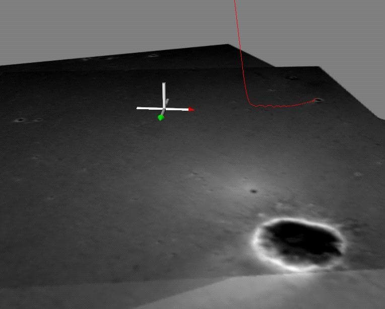 NASA image: Opportunity Hole in One Side View