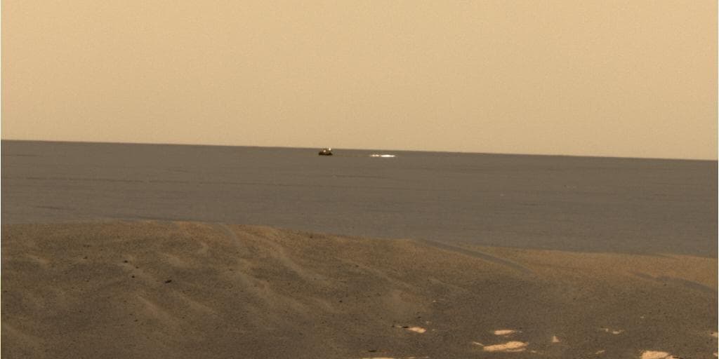 NASA image: Opportunity Spies Its Backshell