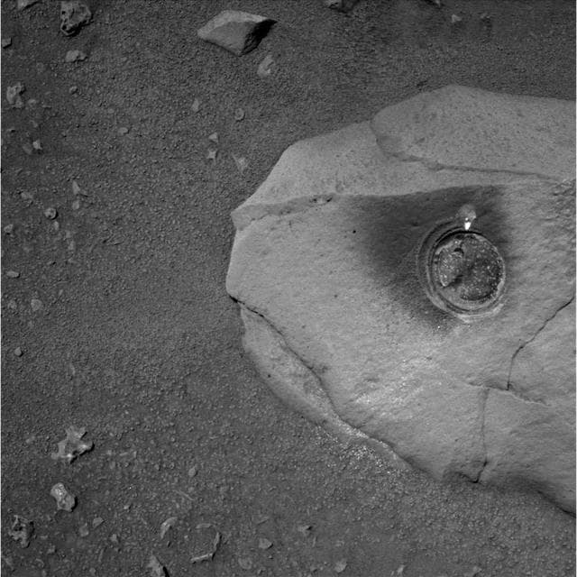 NASA image: Spirit First Grinding of a Rock on Mars