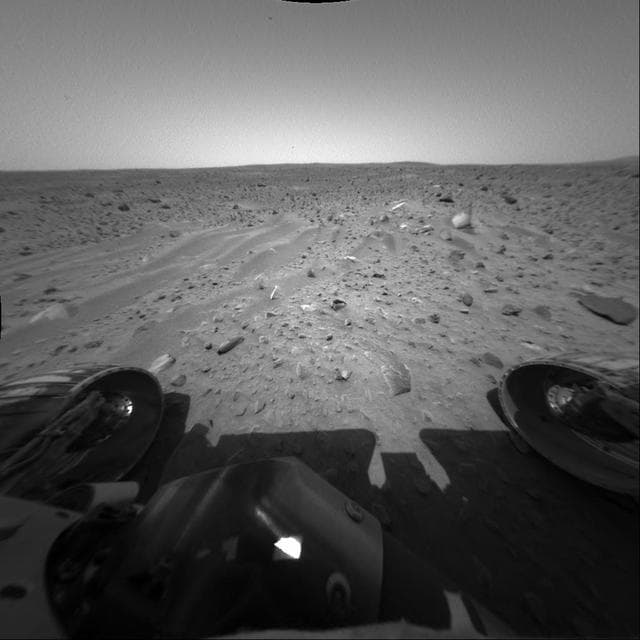 NASA image: Spirit Spies Wavy Bedforms