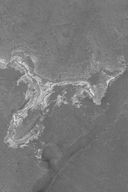 NASA image: Sedimentary Rocks in Ladon Vallis