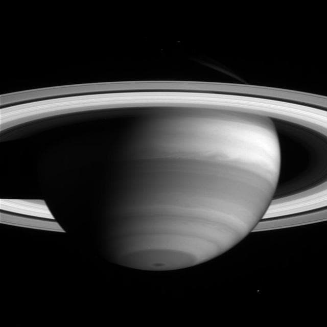 NASA image: Atmospheric Detail and Enceladus
