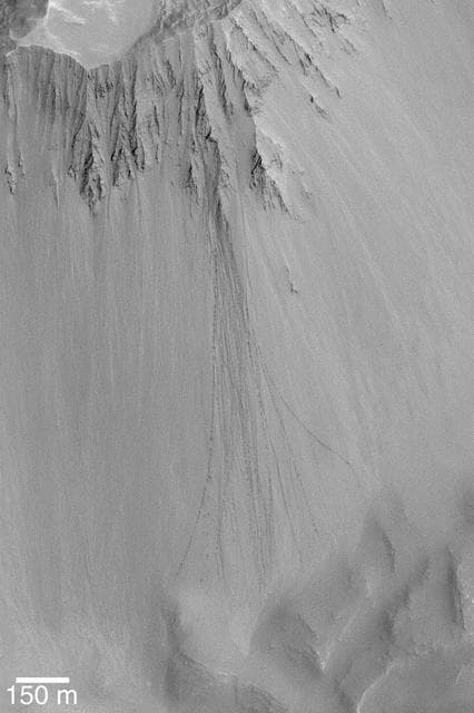NASA image: Boulder Tracks