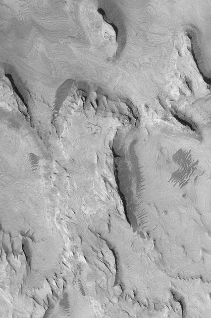 NASA image: Layered Rock in West Candor