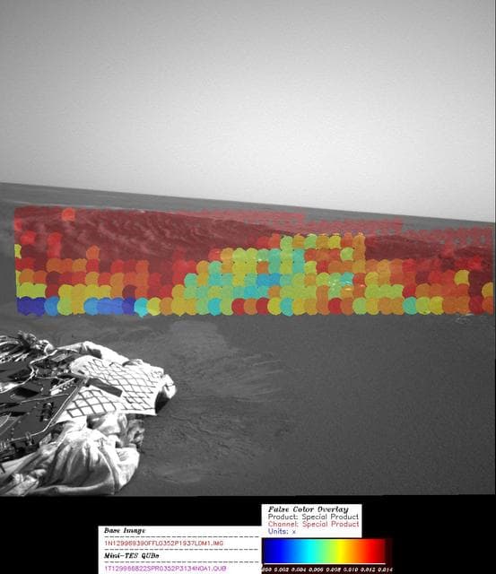 NASA image: Hematite Abundance Map at Echo