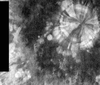 NASA image: Pinwheel Crater at Night