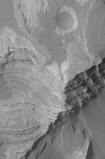 NASA image: Terby Layered Rocks