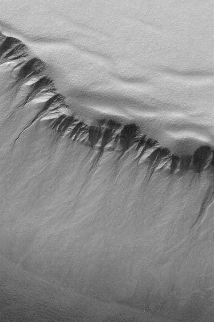 NASA image: South Polar Pit Gullies