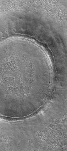 NASA image: Crater in Utopia