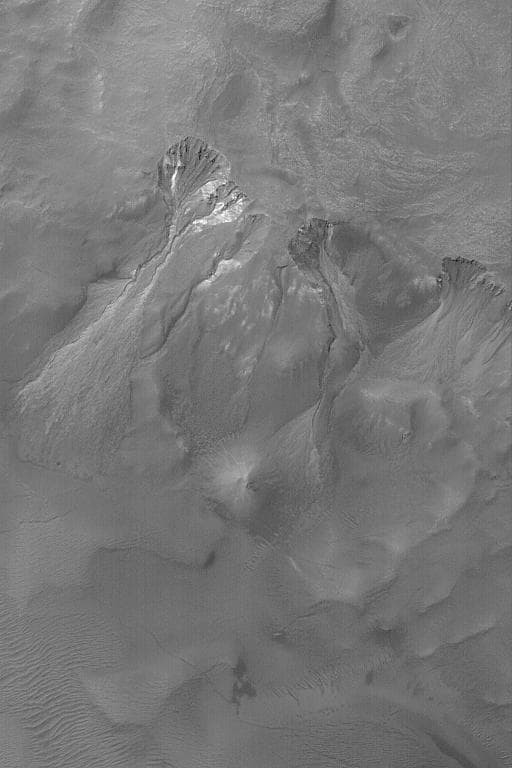 NASA image: Gullies With Bright Material