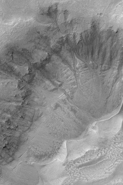 NASA image: Gullies in Crater
