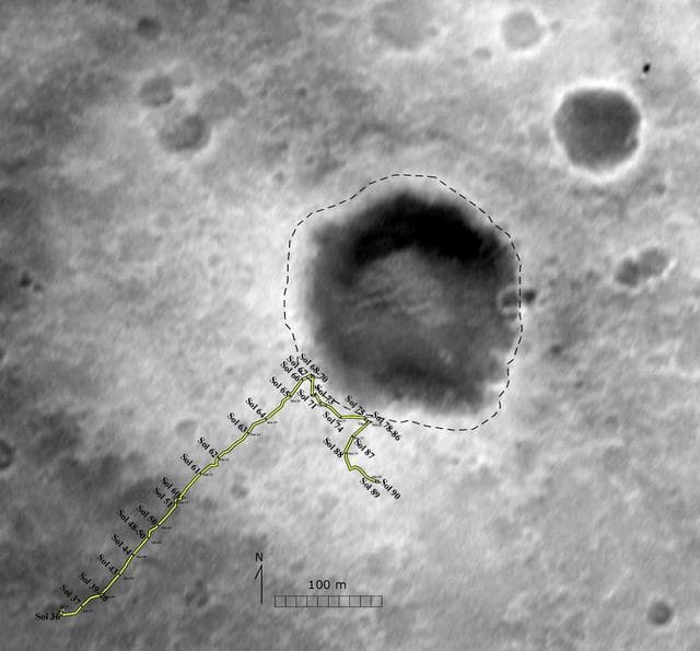 NASA image: Spirit Prime-Mission Traverse