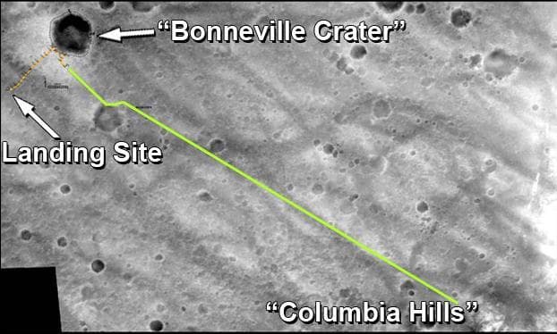 NASA image: Spirit Extended-Mission Destination