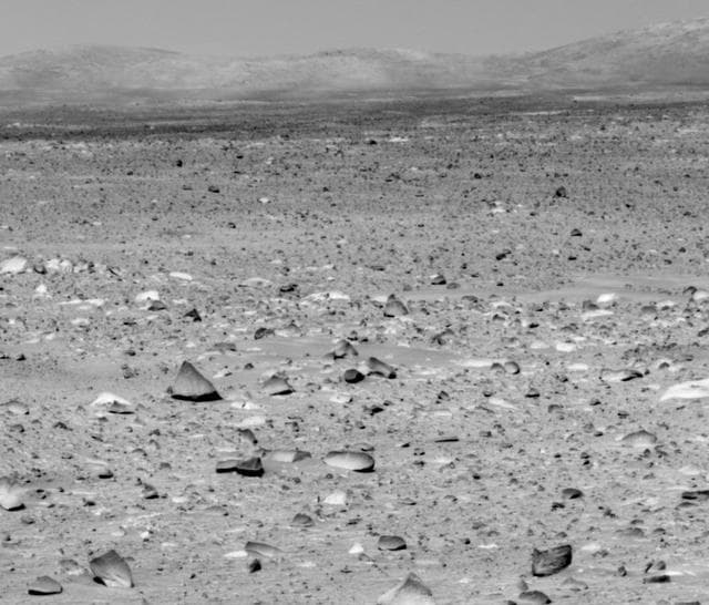 NASA image: Light-toned Rocks First, Columbia Hills Later