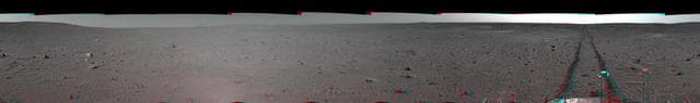 NASA image: Spirit View on Sol 100 3-D