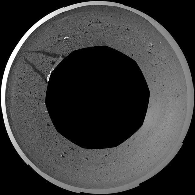 NASA image: Spirit View on Sol 100 polar