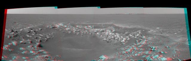 NASA image: One View, Two Craters 3-D