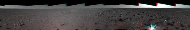 NASA image: Spirit View on Sol 107 in 3-D