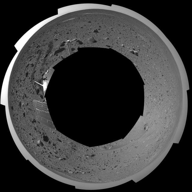 NASA image: Spirit View on Sol 107 polar