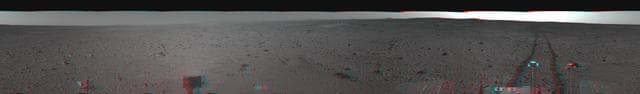NASA image: Spirit View on Sol 110 in 3-D