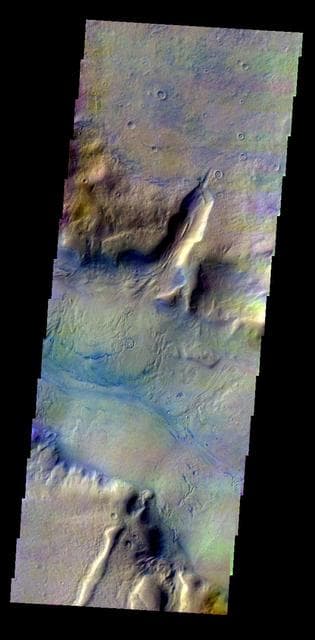 NASA image: Cut Crater in Reull Vallis