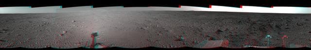 NASA image: Spirit View on Sol 124 3-D