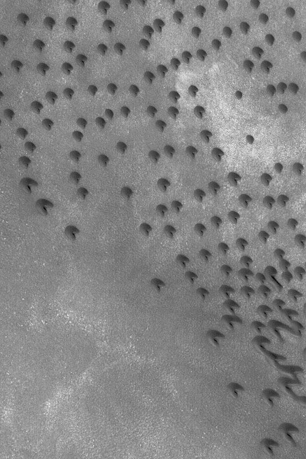 NASA image: Dark Barchan Dunes