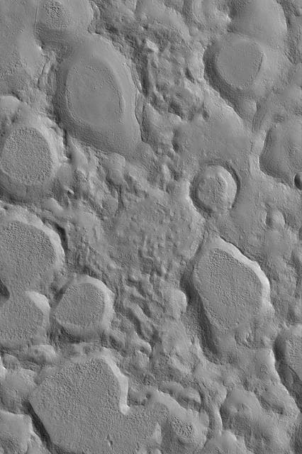 NASA image: Arabia Crater Cluster