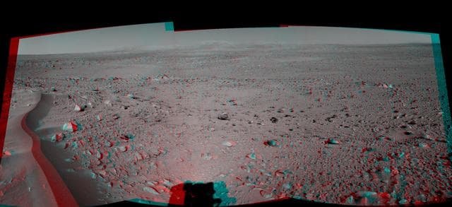 NASA image: Lahontan Crater Looms 3-D