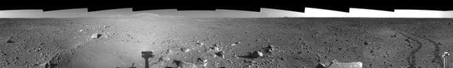 NASA image: Spirit View on Sol 142 Left Eye