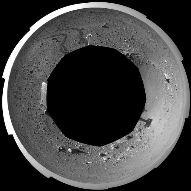 NASA image: Spirit View on Sol 142 Polar