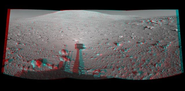 NASA image: Spirit Shadow, Sol 153 3-D