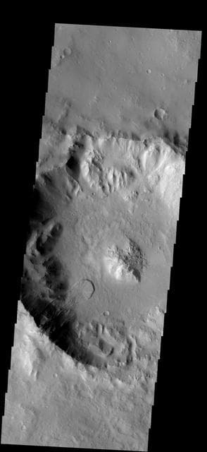 NASA image: Crater Landslide